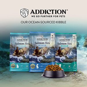 Addiction Salmon Bleu - Dry Cat Food - Complete and Balanced Diet - Skin and Coat Health Dog Formula - Features Premium King Salmon - 4 pounds