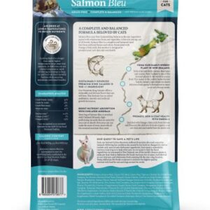 Addiction Salmon Bleu - Dry Cat Food - Complete and Balanced Diet - Skin and Coat Health Dog Formula - Features Premium King Salmon - 4 pounds