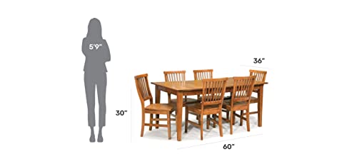 Homestyles Arts & Crafts 7 Piece Dining Set, Oak