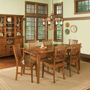 Homestyles Arts & Crafts 7 Piece Dining Set, Oak