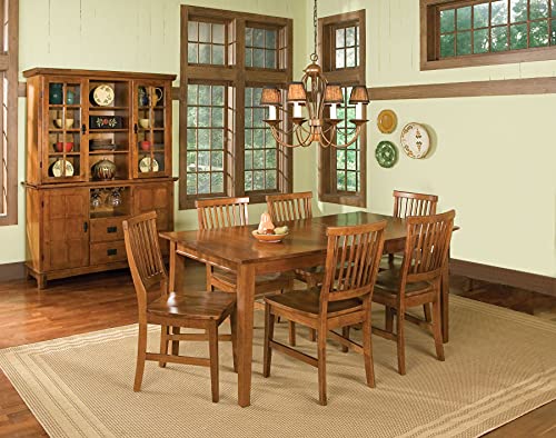 Homestyles Arts & Crafts 7 Piece Dining Set, Oak