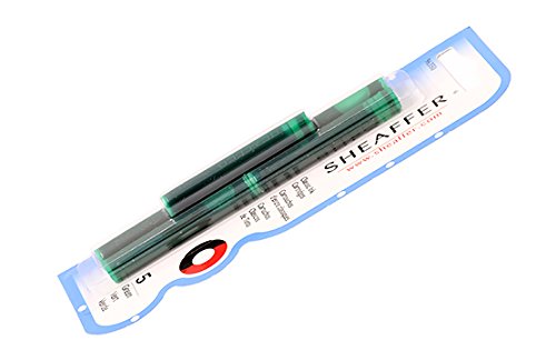 Sheaffer Skrip Fountain Pen Ink Cartridges Green - Pack of Five