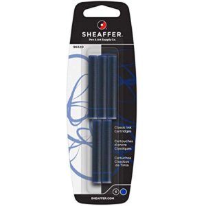 sheaffer skrip fountain pen ink cartridges blue - pack of five
