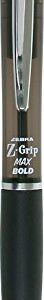 Zebra Pen Z-Grip MAX Ballpoint Retractable Pen, Black Ink, Bold, Dozen (20510)