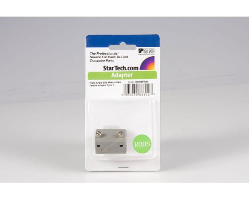 StarTech.com Right Angle DB9 to DB9 Serial Cable Adapter Type 1 - M/F - Serial adapter - DB-9 (M) to DB-9 (F) - GC99MFRA1