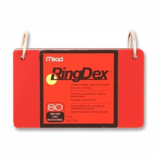 Index Cards Ringdex,w/Removable,Poly Tab,3"x5", (MEA63072) Category: 80 Index Cards and Index Card Boxes, Color May Very