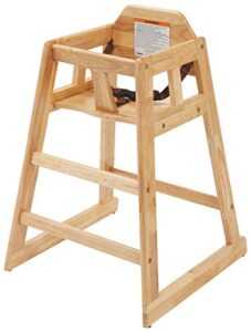 winco unassembled wooden high chair, natural,tan, medium