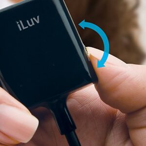 iLuv (i111) 2-Way Splitter Adapter with Independent Volume Control/Mute for iPhone, iPad Air, iPad Mini, Samsung Galaxy, other smartphones and Other 3.5mm Devices