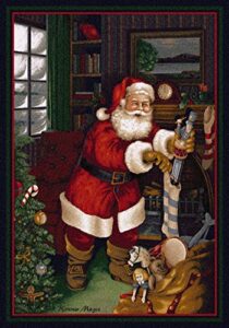 milliken holiday collection santa's visit, 3'10"x5'4" rectangle, kris kringle