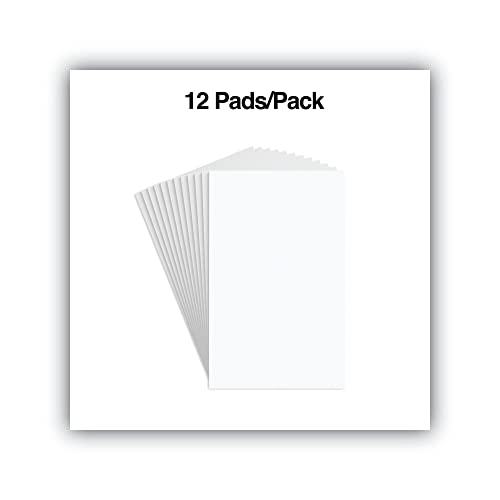 Universal M9-35615 100-Sheet 5 in. x 8 in. Unruled Scratch Pads - White (12-Piece/Pack)