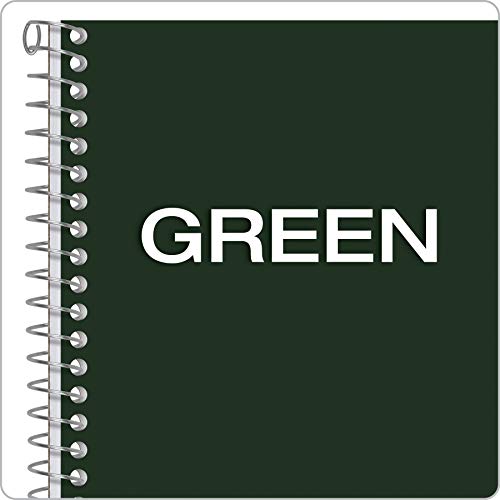 Ampad Single Wire Notebook, Recycled, Size 8x5, 1 Subject ,Green Cover, Narrow Ruled, Not 3 Hole Punched, 80 Sheets per Notebook (25-400R)