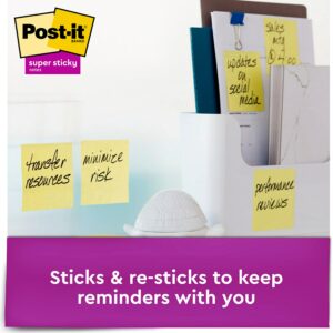 Post-it Super Sticky Pop-up Notes, 3x3 in, 10 Pads, 2x the Sticking Power, Canary Yellow, Recyclable (R330-10SSCY)