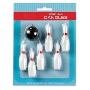 oasis supply 7pc bowling pins and ball candle set