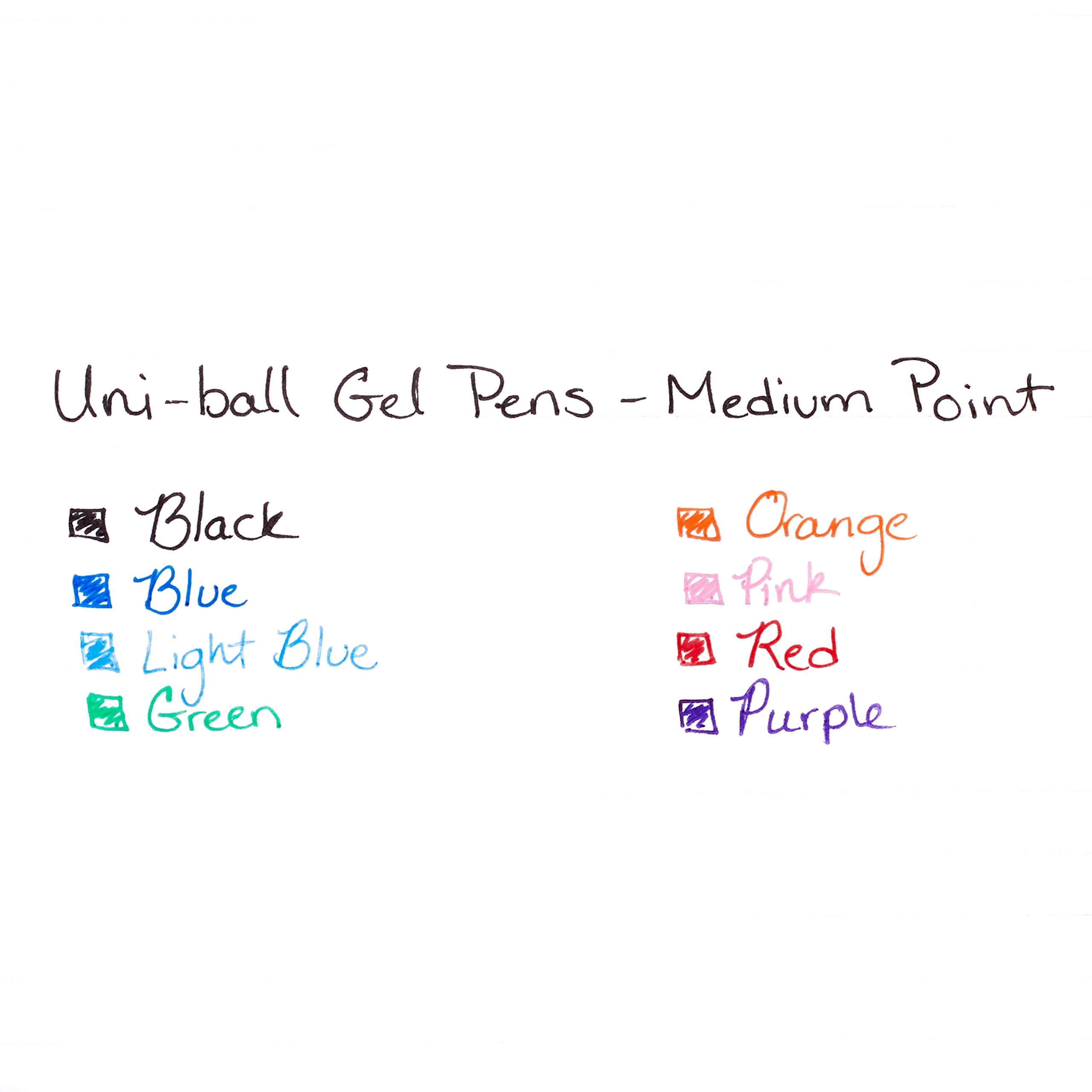 uni-ball 1739928 uni-ball 207 Colors Retractable Gel Pens, Medium Point (0.7mm), Assorted, 4 Count