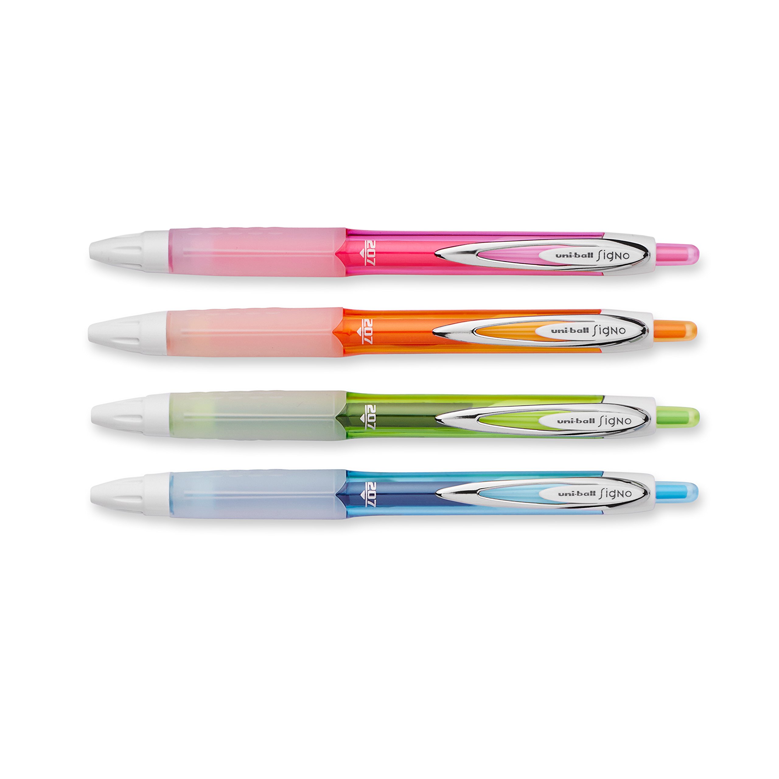 uni-ball 1739928 uni-ball 207 Colors Retractable Gel Pens, Medium Point (0.7mm), Assorted, 4 Count