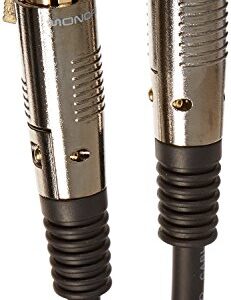 Monoprice XLR Male to XLR Female Cable for Microphone - 10 Feet - Black, 16AWG, Gold Plated - Premier Series