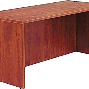 Alera Valencia Series Straight Front Desk Shell, 65" X 29.5" X 29.63", Medium Cherry