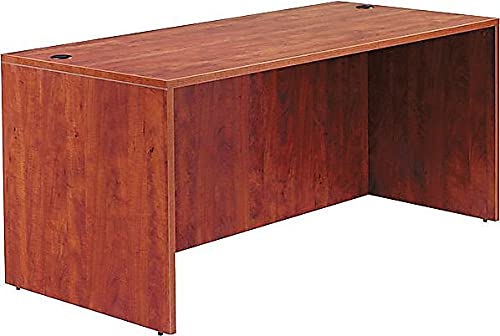 Alera Valencia Series Straight Front Desk Shell, 65" X 29.5" X 29.63", Medium Cherry