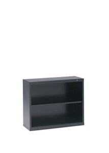 tennsco corporation b-30bk welded bookcase, 34-1/2" width x 30" height x 13" length, 2 shelves, black