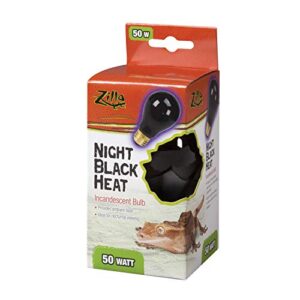 zilla reptile terrarium incandescent heat bulb, night black, 50 watts