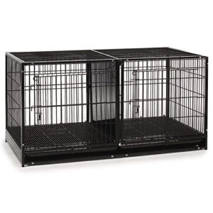 Pro Select Steel Modular Cage with Plastic Tray, Black