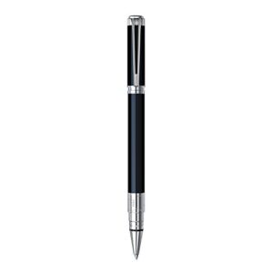 Waterman Perspective Rollerball Pen, Gloss Black with Chrome Trim, Medium Point with Black Ink Cartridge, Gift Box