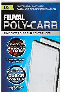 Fluval U2 Poly-Carb Cartridge, Replacement Underwater Aquarium Filter Media, 2-Pack, A490