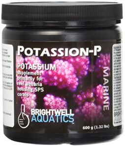 brightwell aquatics potassion-p, potassium supplement primarily for reef aquaria housing sps corals, 600g (1.3lbs)