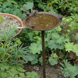 Esschert Design USA FB91 Cast Iron Standing Birdbath