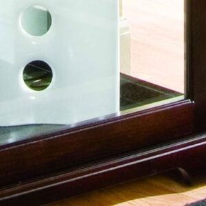 Pulaski Two Way Sliding Door Curio, 30 by 20 by 80-Inch, Chocolate Cherry II Finish, Dark Brown