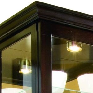 Pulaski Two Way Sliding Door Curio, 30 by 20 by 80-Inch, Chocolate Cherry II Finish, Dark Brown