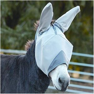 cashel crusader mule fly mask with ears, grey, mule horse