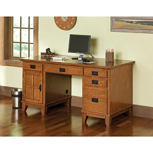 Home Styles Arts and Crafts Cottage Oak Double Pedestal Desk by Home Styles