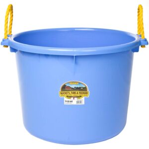 Little Giant Plastic Muck Tub (Black) Durable & Versatile Utility Bucket with Handles (40 Quart) (Item No. PSB40BLACK)