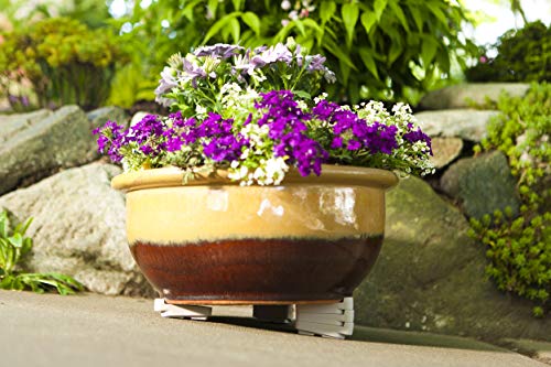 Bosmere Pot Toes, Plant Pot Risers for Indoor and Outdoor, Prevent Stains and Rotting on Wood, Cement, and Tile - Terra Cotta (Pack of 12)