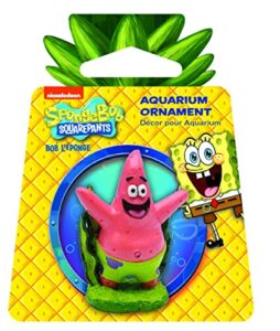 penn-plax officially licensed spongebob squarepants aquarium ornament – patrick (mini/small size) – perfect for freshwater and saltwater tanks
