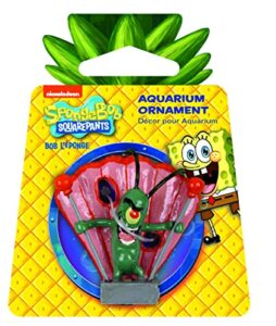 penn-plax officially licensed spongebob squarepants aquarium ornament – plankton (mini/small size) – perfect for freshwater and saltwater tanks