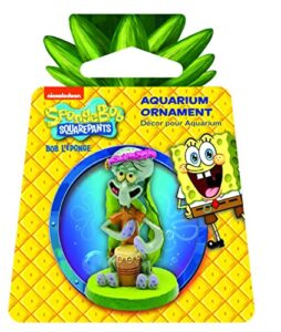 penn-plax officially licensed spongebob squarepants aquarium ornament – squidward (mini/small size) – perfect for freshwater and saltwater tanks