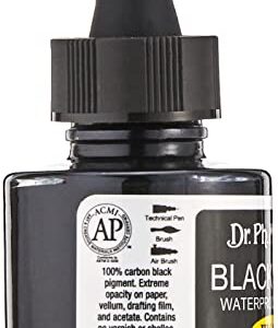 Dr. Ph. Martin's Black Star India (Hi-Carb) Ink Bottle