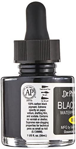 Dr. Ph. Martin's Black Star India (Hi-Carb) Ink Bottle