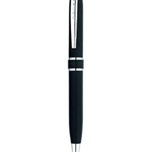 Cross Stratford Black Lacquer Ballpoint Pen with Chrome Appointments