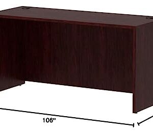 Alera Valencia Series 60 by 24 by 29-12-Inch Credenza Shell, Mahogany Frame/Top