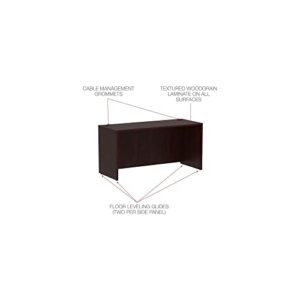 Alera Valencia Series 60 by 24 by 29-12-Inch Credenza Shell, Mahogany Frame/Top