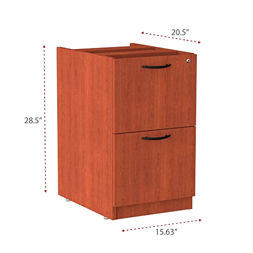 Alera ALEVA542822MC Valencia Series 15.63 in. x 20.5 in. x 28.5 in. Full Pedestal File Drawer - Medium Cherry