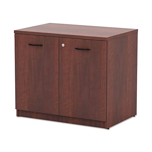 Alera ALEVA613622MC Valencia Series 34-1/8 in. x 22-7/8 in. x 29-1/2 in. Storage Cabinet - Medium Cherry