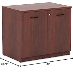 Alera ALEVA613622MC Valencia Series 34-1/8 in. x 22-7/8 in. x 29-1/2 in. Storage Cabinet - Medium Cherry