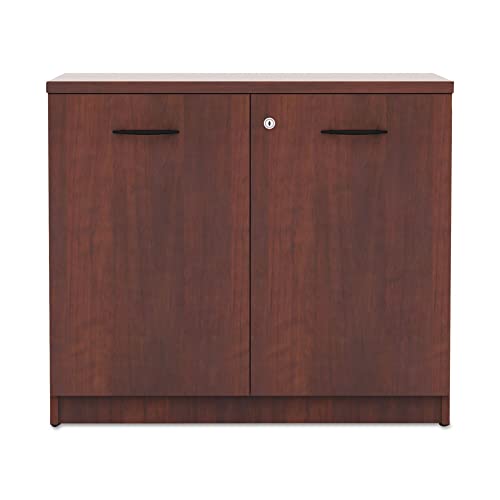 Alera ALEVA613622MC Valencia Series 34-1/8 in. x 22-7/8 in. x 29-1/2 in. Storage Cabinet - Medium Cherry