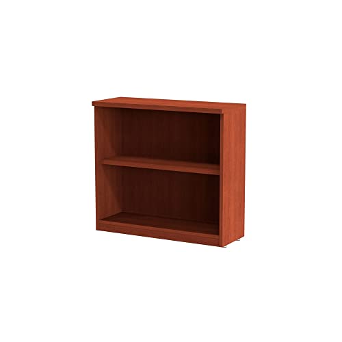 Alera ALEVA633032MC Valencia Series Two-Shelf 31-3/4 in. x 14 in. x 29-1/2 in. Bookcase - Medium Cherry