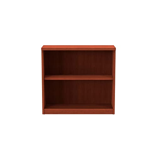 Alera ALEVA633032MC Valencia Series Two-Shelf 31-3/4 in. x 14 in. x 29-1/2 in. Bookcase - Medium Cherry