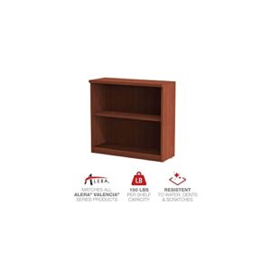 Alera ALEVA633032MC Valencia Series Two-Shelf 31-3/4 in. x 14 in. x 29-1/2 in. Bookcase - Medium Cherry